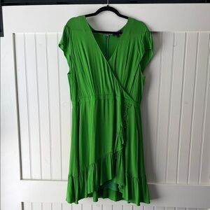 J. Crew Vibrant Green Asymmetrical Dress 12